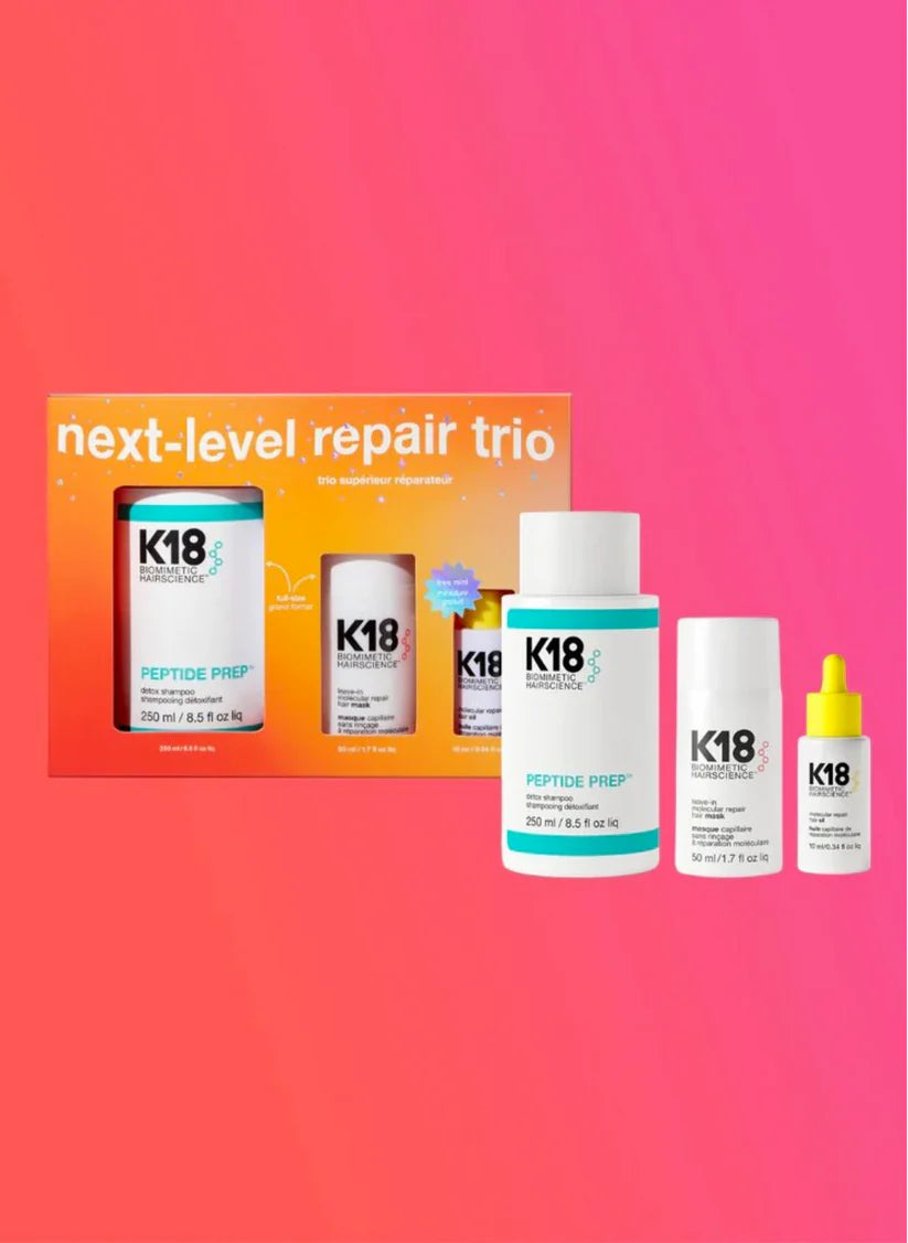 K18 Next-Level Repair Trio | FREE Molecular Repair Oil 10ml