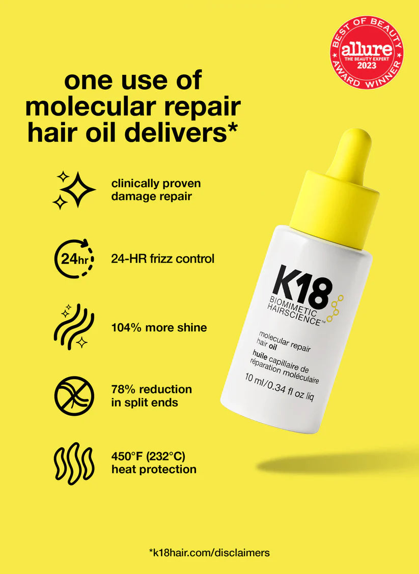 K18 Next-Level Repair Trio | FREE Molecular Repair Oil 10ml